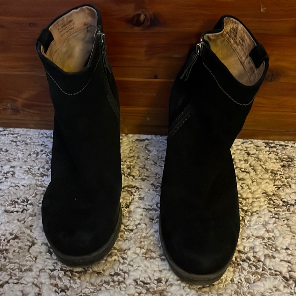 Biala black suede 3inch heel size 12.